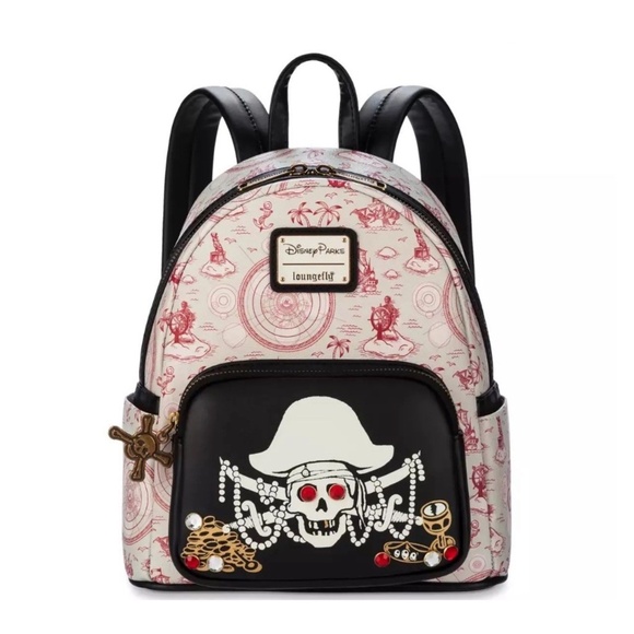 Disney Glow In The Dark Jeweled Pirates of the Caribbean Loungefly Backpack NEW - Picture 1 of 2